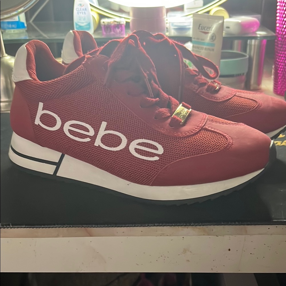 Bebe red Sneakers with White Details
